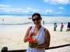 Emma Harrop - cocktails on the beach in Zanzibar